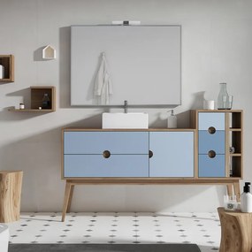 Mobile da bagno sotto lavabo VISOBATH marrone L 170 x H 48 x P 45 cm, lavabo non incluso