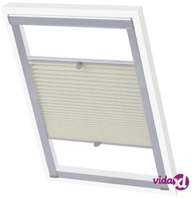 vidaXL Tenda Plissettata Oscurante Crema 102