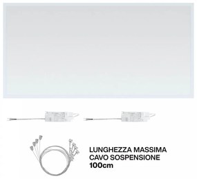 Pannello LED a Sospensione 120x60 88W BACKLIGHT, 130lm/W, UGR19 - PHILIPS CertaDrive Colore  Bianco Caldo 2.700K