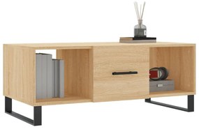 Tavolino da salotto rovere sonoma 102x50x40cm legno multistrato