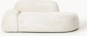 Divano 2 posti con chaise longue in teddy bouclé Wolke
