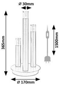 Rabalux 74366 - Lampada da tavolo RAMIRA 3xG9/5W/230V oro