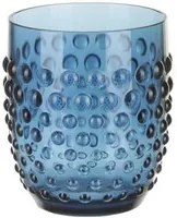 Bicchiere acqua blu gocce in plastica 430 ml Dotted