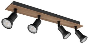 Globo 57998-4W - Faretto DREW 4xGU10/35W/230V legno/metallo