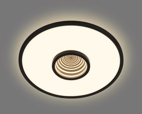 Plafoniera Moderna Toro Plastica Nero Led Integrato 22W 3000K