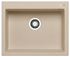 Lavello integrato 1 vasca PYRAMIS Voyager granito L 50 x L 61 cm beige