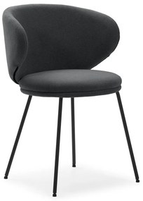 Set di sedie da pranzo grigio scuro in imbottito 2 pz Rush – Marckeric