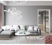 RAMOSCELLO - Adesivo murale wall sticker in vinile 55x115 cm Colore: bianco