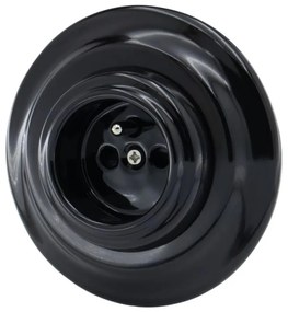Bohemia-Design - Presa domestica retrò in porcellana con cornice 250V/16A nera