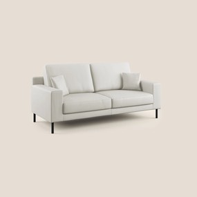 Uranio divano moderno lineare in Ecopelle impermeabile T04 bianco