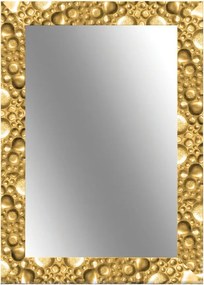 Specchio VESUVIO rettangolare in legno oro 88 x 68 cm