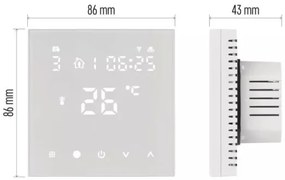 Digital termostato per il riscaldamento a pavimento GoSmart 230V/16A Wi-Fi Tuya