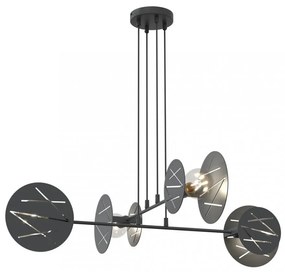 Lampadario a sospensione in acciaio XOTIC 4 nero 4xE27 Colore del corpo Nero