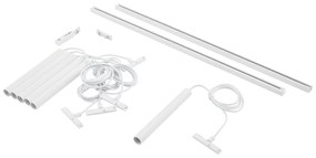 Sistema di illuminazione su binario moderno con 6 luci a sospensione bianche monofase - Slimline Keno