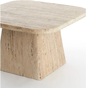 Tavolino con piano in pietra 60x60 cm Kepami - Light &amp; Living