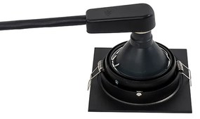 Faretto da incasso moderno nero orientabile - Chuck 70