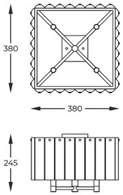 Zuma Line C0523-04A-U8AC - Plafoniera PALACE 4xG9/42W/230V oro