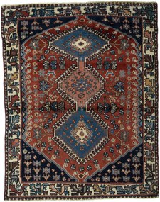 Yalameh Tappeto persiano 110 x 130 Rosso (Iran) Annodato A Mano
