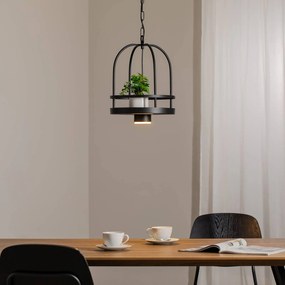Luminex Lampada a sospensione Zona, nera, Ø 30 cm, acciaio