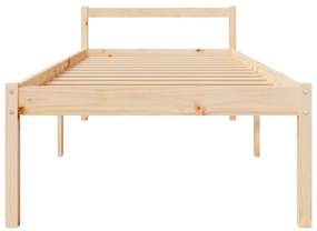 Letto per anziani 100x200 cm in legno massello di pino