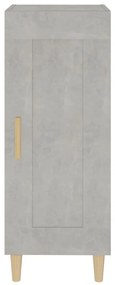 Credenza grigio cemento 34,5x34x90 cm in legno multistrato