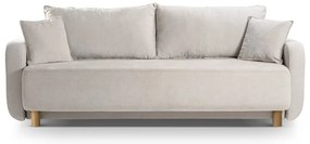 Divano beige allungabile con contenitore 231 cm Elen – Micadoni