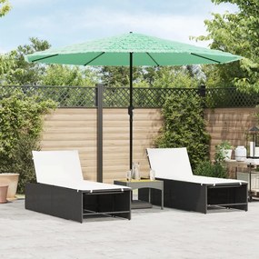 Ombrellone Giardino Con Palo İn Acciaio Verde 324x324x247 Cm /