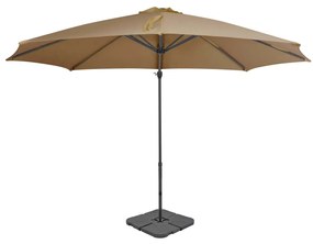 Ombrellone Da Giardino Con Base Portatile Tortora /