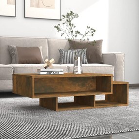 Tavolino Da Salotto Rovere Fumo 105x55x32 Cm Legno Multistrato /