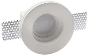 Portafaretto GU10 e MR16 in Gesso Pitturabile Tondo Ø100 mm