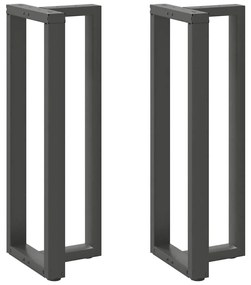 Gambe Tavolo Bar A T 2 Pz Antracite 40x35x(110-111) Cm Acciaio /