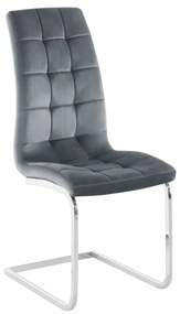 Sedie da pranzo colore grigio in velluto set di 2 pz Lola - Støraa