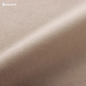 Divano letto angolare in velluto beige (angolo destro) Sweet Harmony - Miuform