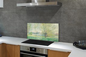 Pannello paraschizzi cucina I salici di Claude Monet 100x50 cm