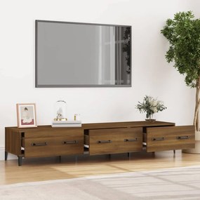 Mobile tv rovere marrone 150x34,5x30 cm in legno multistrato