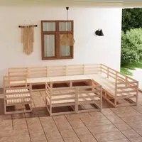 Set Divani da Giardino 12 pz in Legno Massello di Pino 3075954