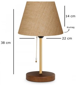 Lampada da tavolo beige con paralume in tessuto (altezza totale 14 cm) Mardin – Opviq lights