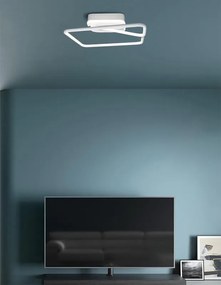 Plafoniera LED moderno Norha, bianco 42x42 cm, luce con 3 temperature di colore dimmerabile NOVECENTO