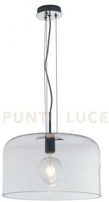 Lampadario a sospensione gibus trasparente 1 luce attacco e27 40x40...