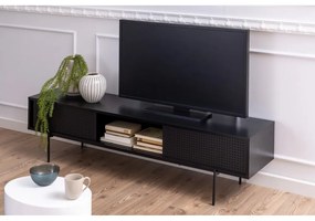 Mobile TV basso nero effetto frassino 180x44,5 cm Angus - Actona
