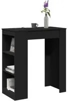 Tavolo Bar con Rastrelliera Nero 95x47x103,5 cm Multistrato 854383