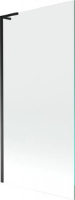 Mexen Next L paratia per vasca da bagno a 1 anta 90 x 150 cm, trasparente, nero - 895-090-000-03-00-70