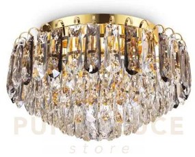 Magnolia lampada da soffitto in cristallo oro 7 luci attacco g9 lam...