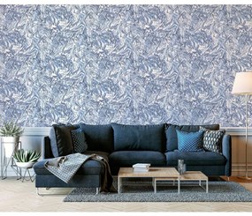 Carta Da Parati Liquid Marble Blu /