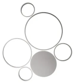 Plafoniera POIS in metallo verniciato SILVER GRANDE