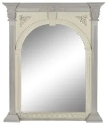 Specchio da parete Home ESPRIT Bianco Legno di mango 115 x 10 x 142 cm