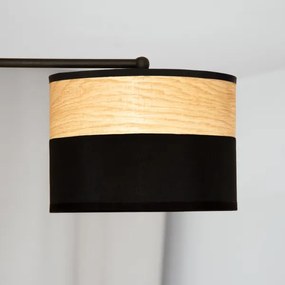 Plafoniera ALBA 3xE27/15W/230V Ø 66 cm nero/marrone