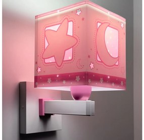 Dalber 63239S - Applique per bambini MOONLIGHT 1xE27/15W/230V rosa