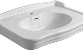 Lavabo consolle Impero rettangolare in ceramica bianco monoforo 100 cm