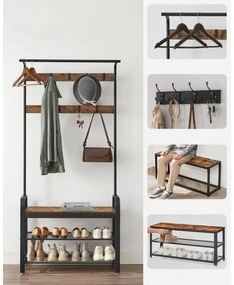 Appendiabiti a piantana NAVOR marrone/nero